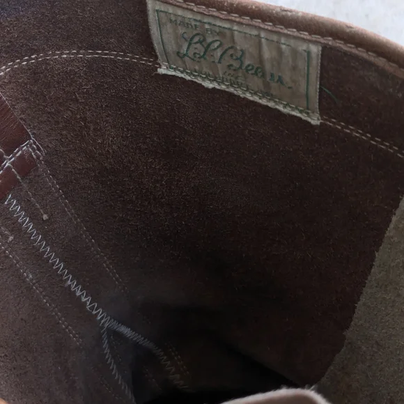 L.L. Bean Duck Boots Men 9 M Btown Leather Rubber - Picture 3 of 16